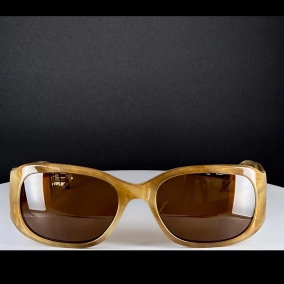 Norma Kamali Vintage Blonde Beige Tortoise Frames Only Full Rim Sunglasses
